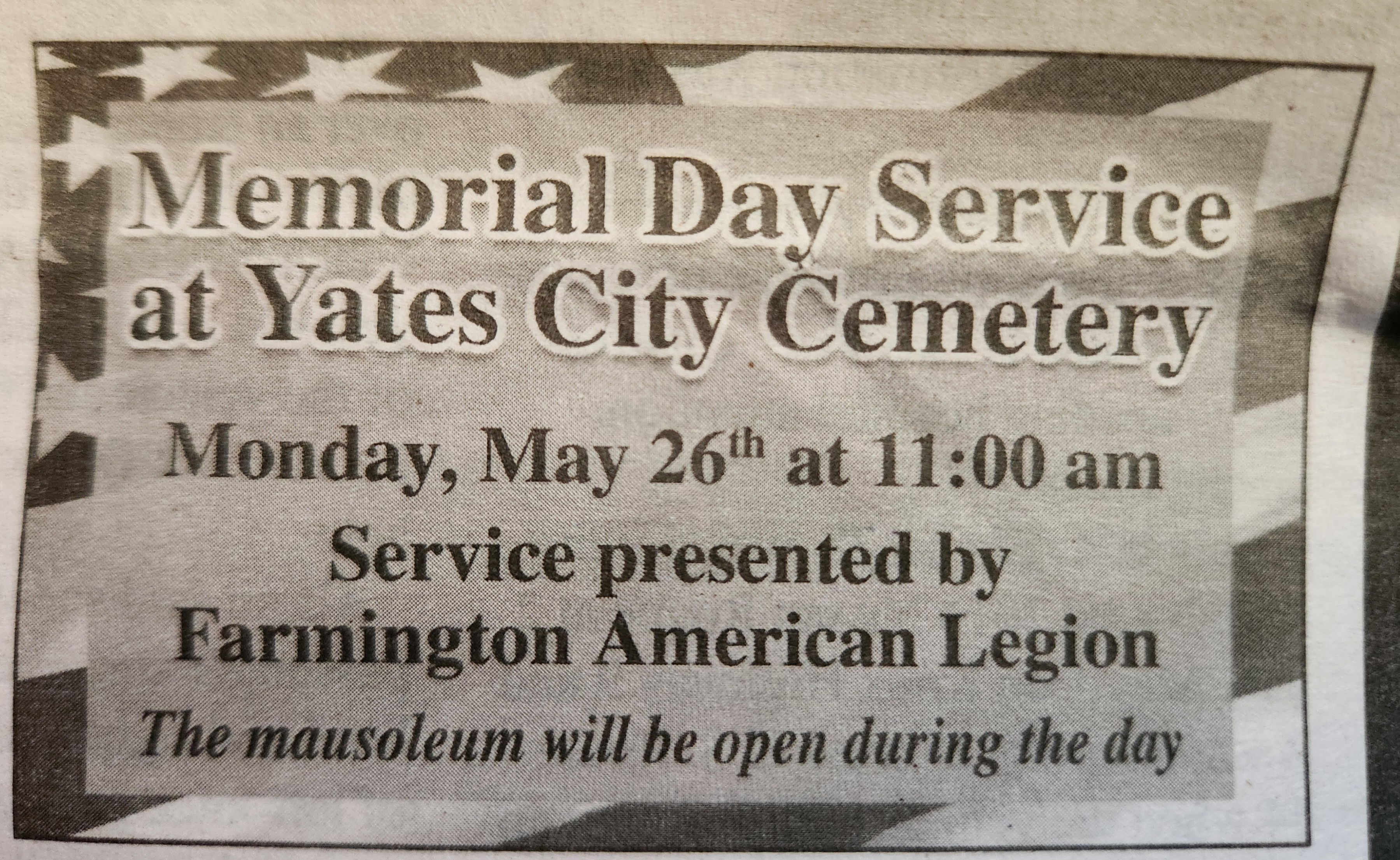 Memorial Day Service