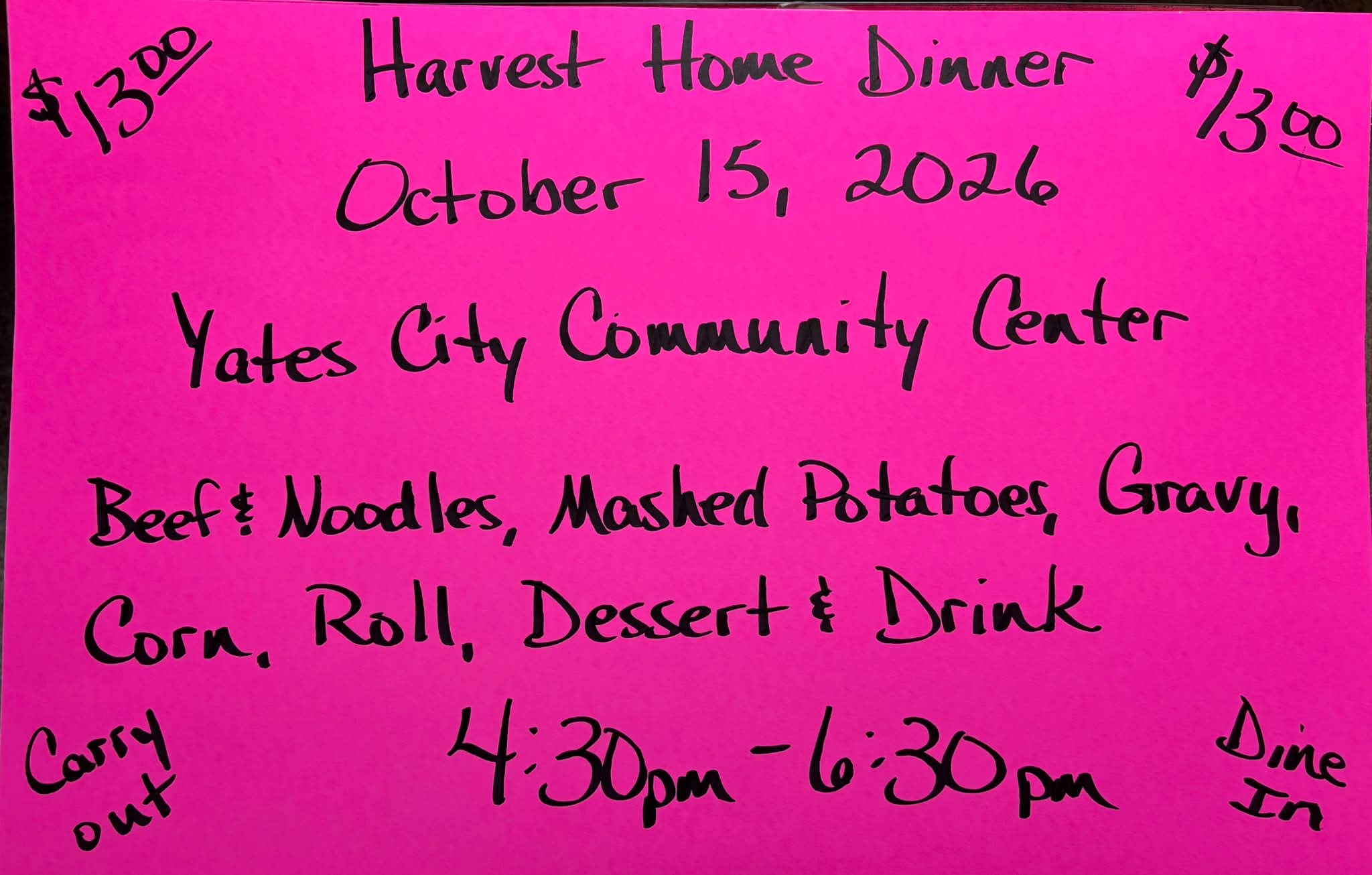 Harvest dinner